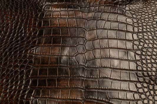Alligator Patina Brown skins